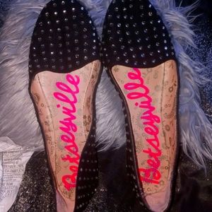 Betseyville rhinestone ballet flats Size 9